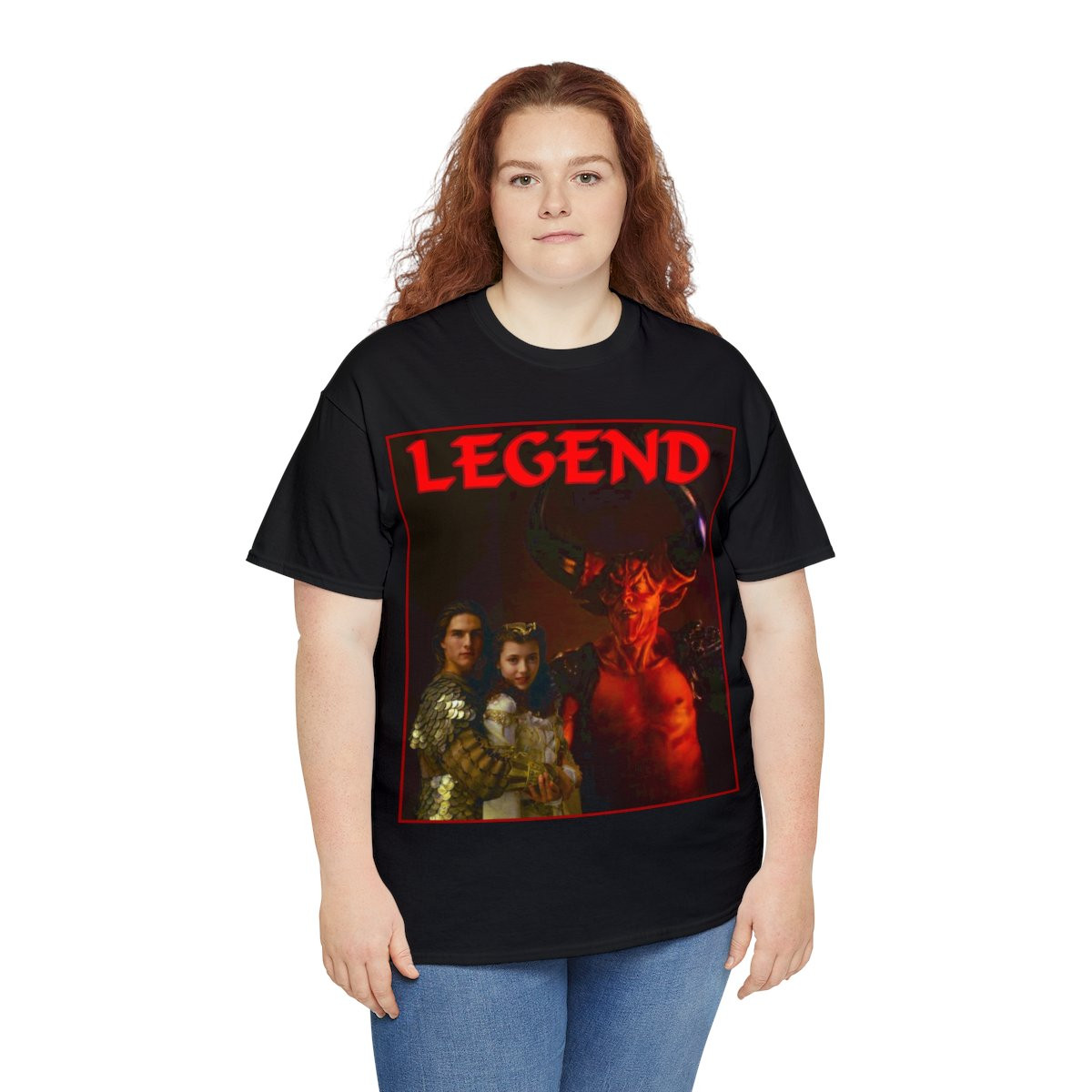 Legend the classic film Tim Curry as Darkness Tom Cruise Unisex Heavy Cotton Tee