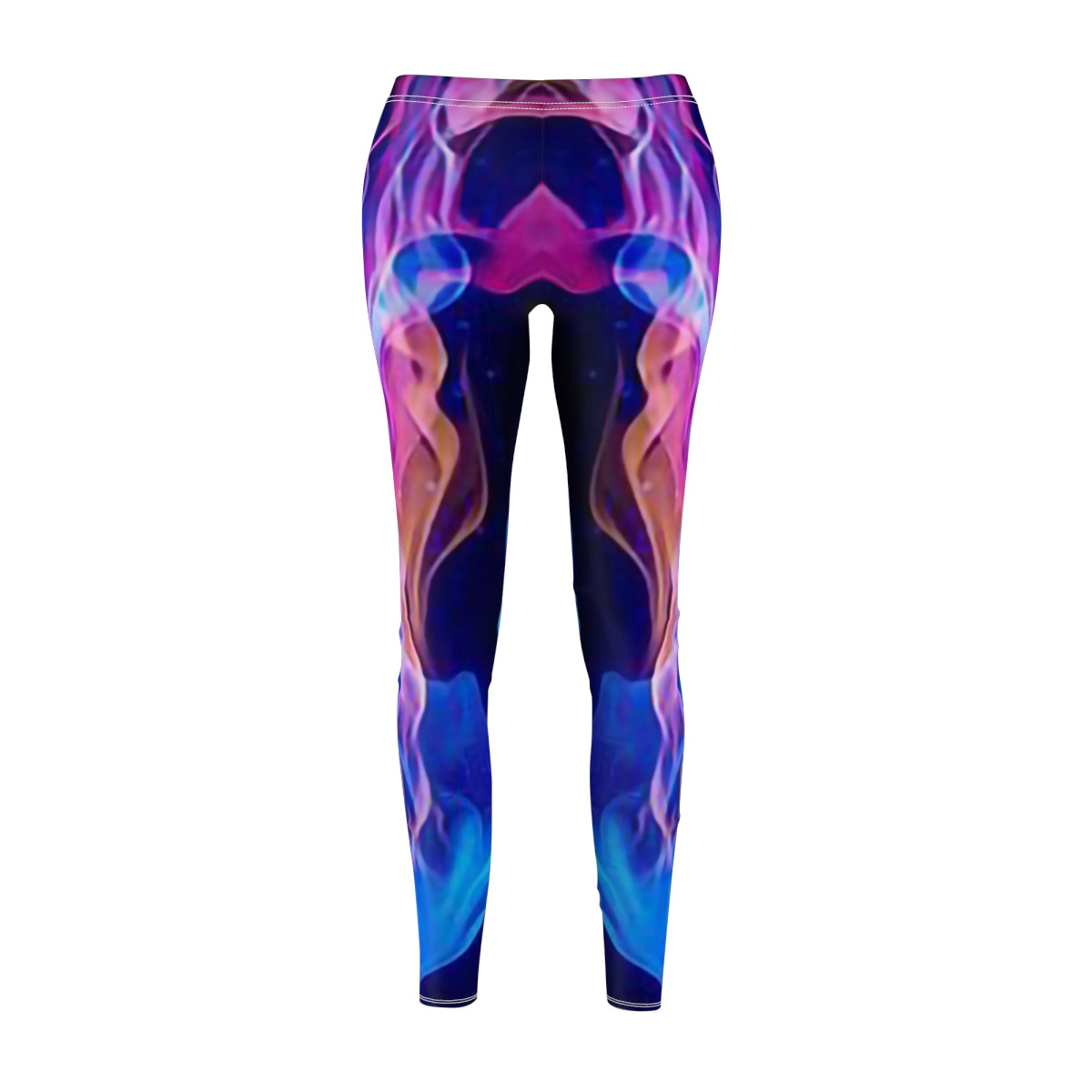 Charisma Color Flames Design Number 1 Women's Cut & Sew Casual Leggings (AOP)