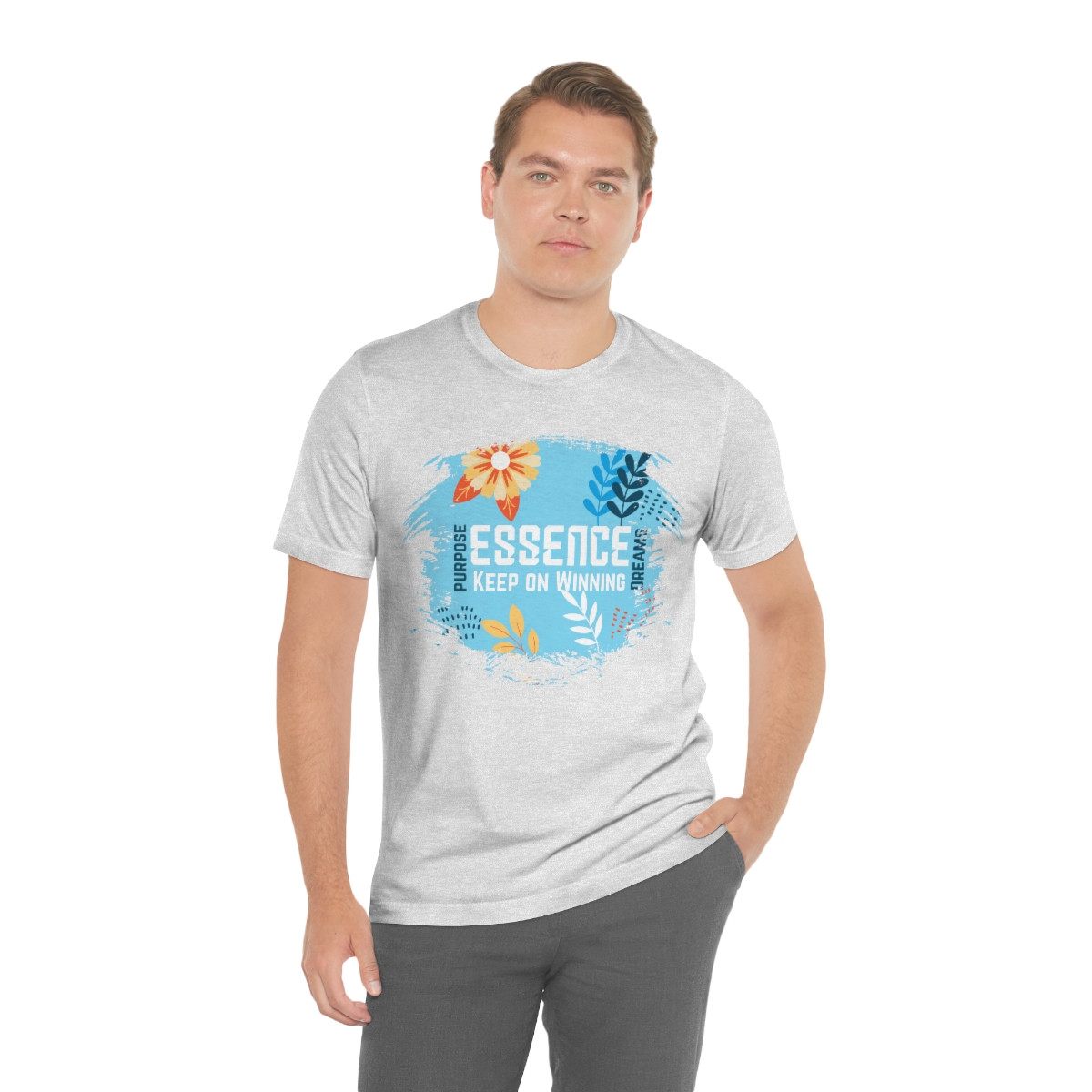 Essence Blue Men Short Sleeve Tee