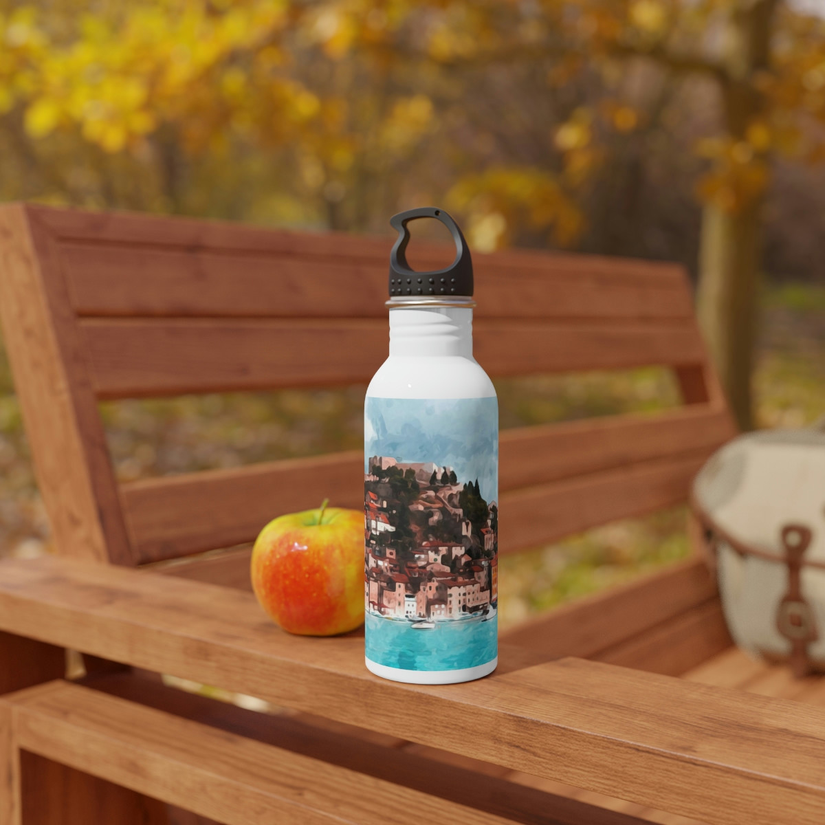 Beach side Town Water Bottle