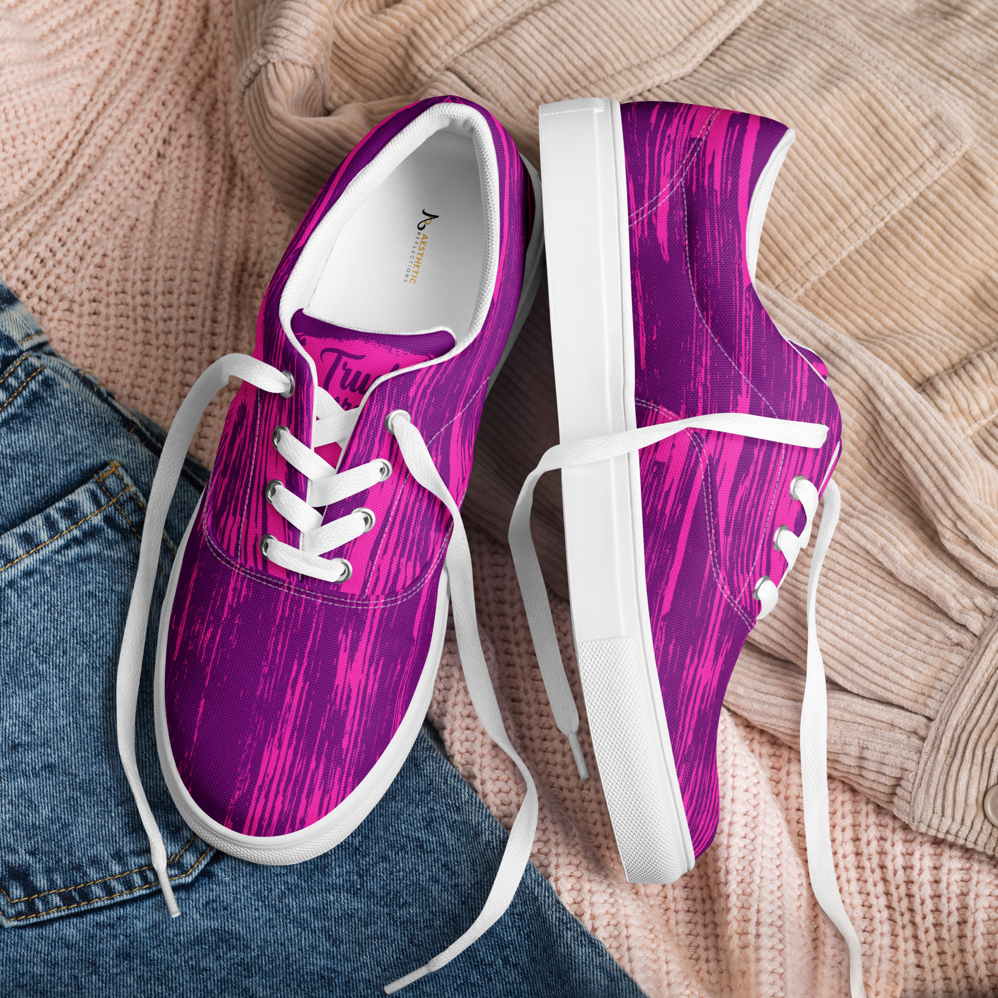 Trust The Process (Purple) Women’s lace-up shoes