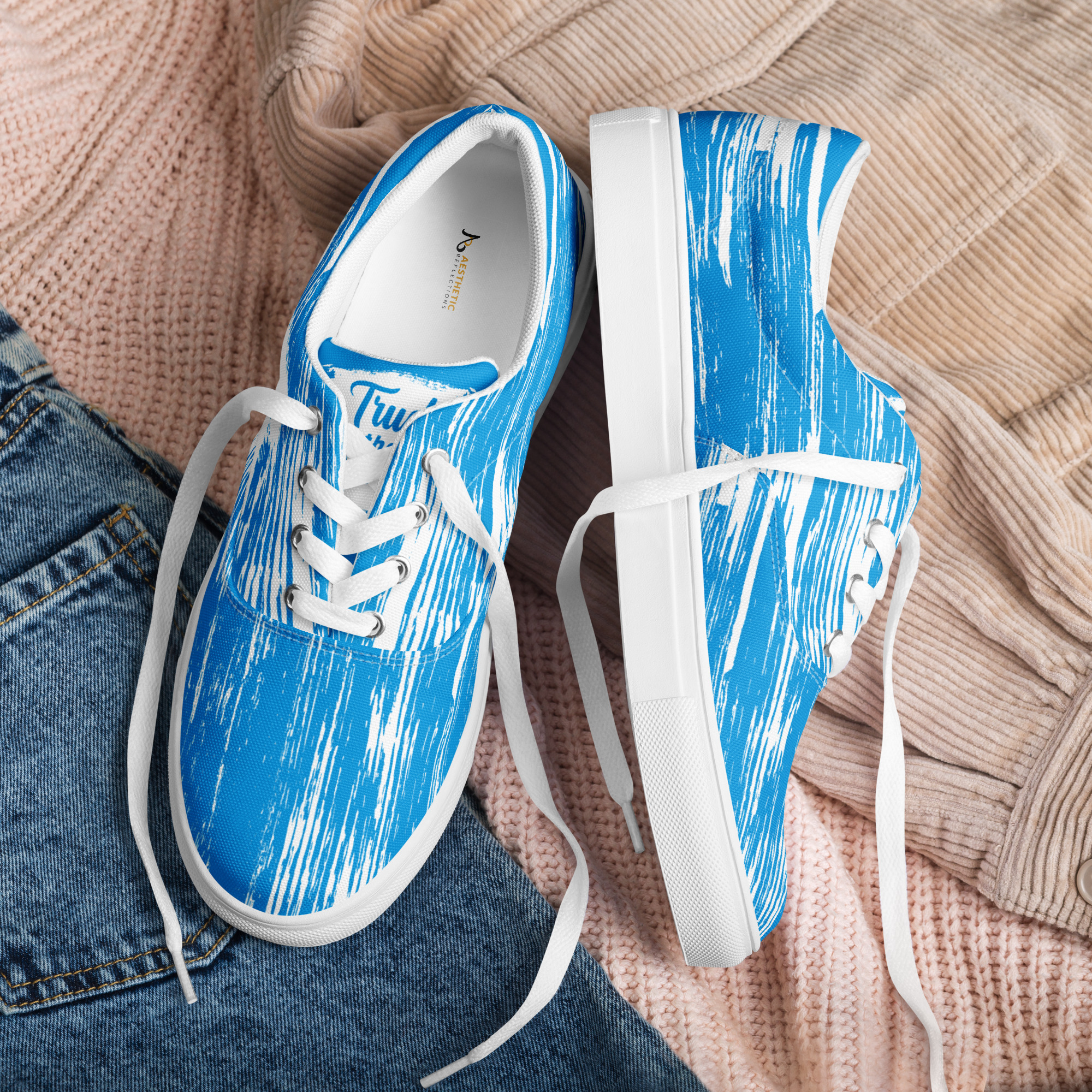 Trust The Process (Blue) Women’s lace-up shoes