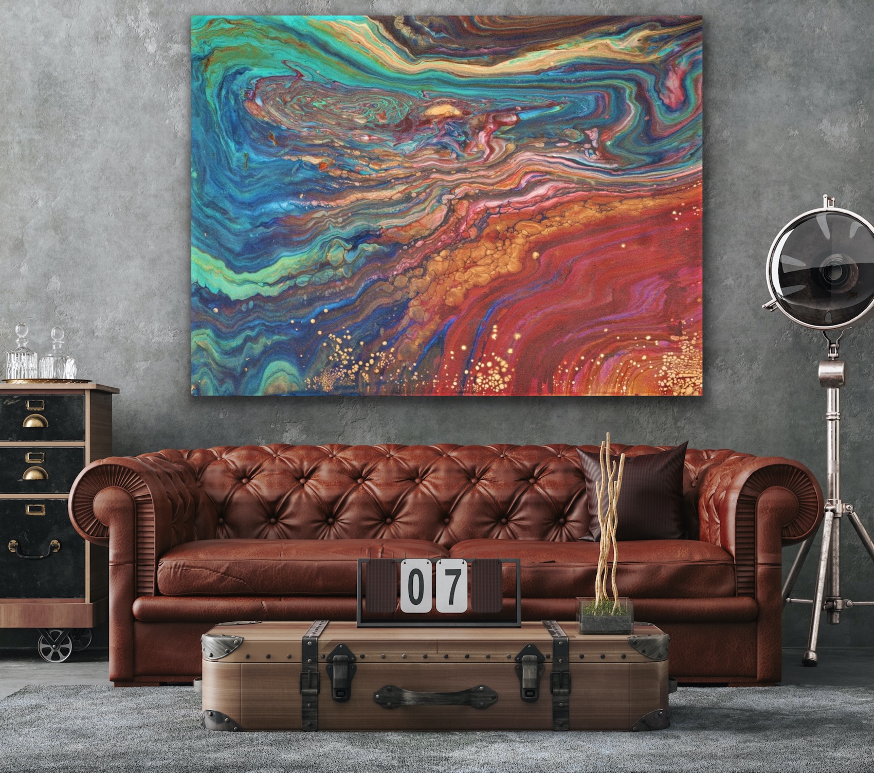Iris - Large Format Fluid Artwork SOLD!