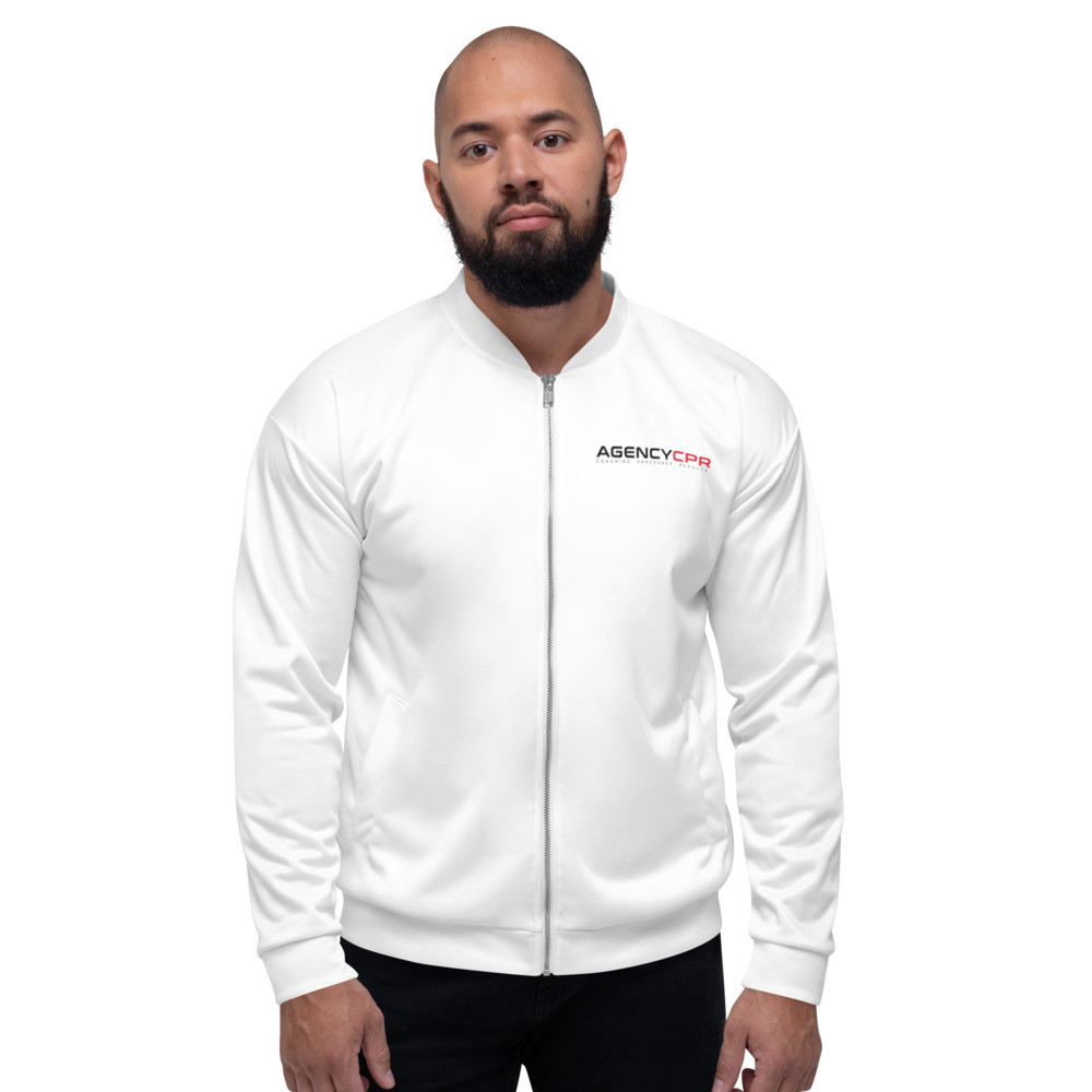 Unisex Bomber Jacket Black Logo
