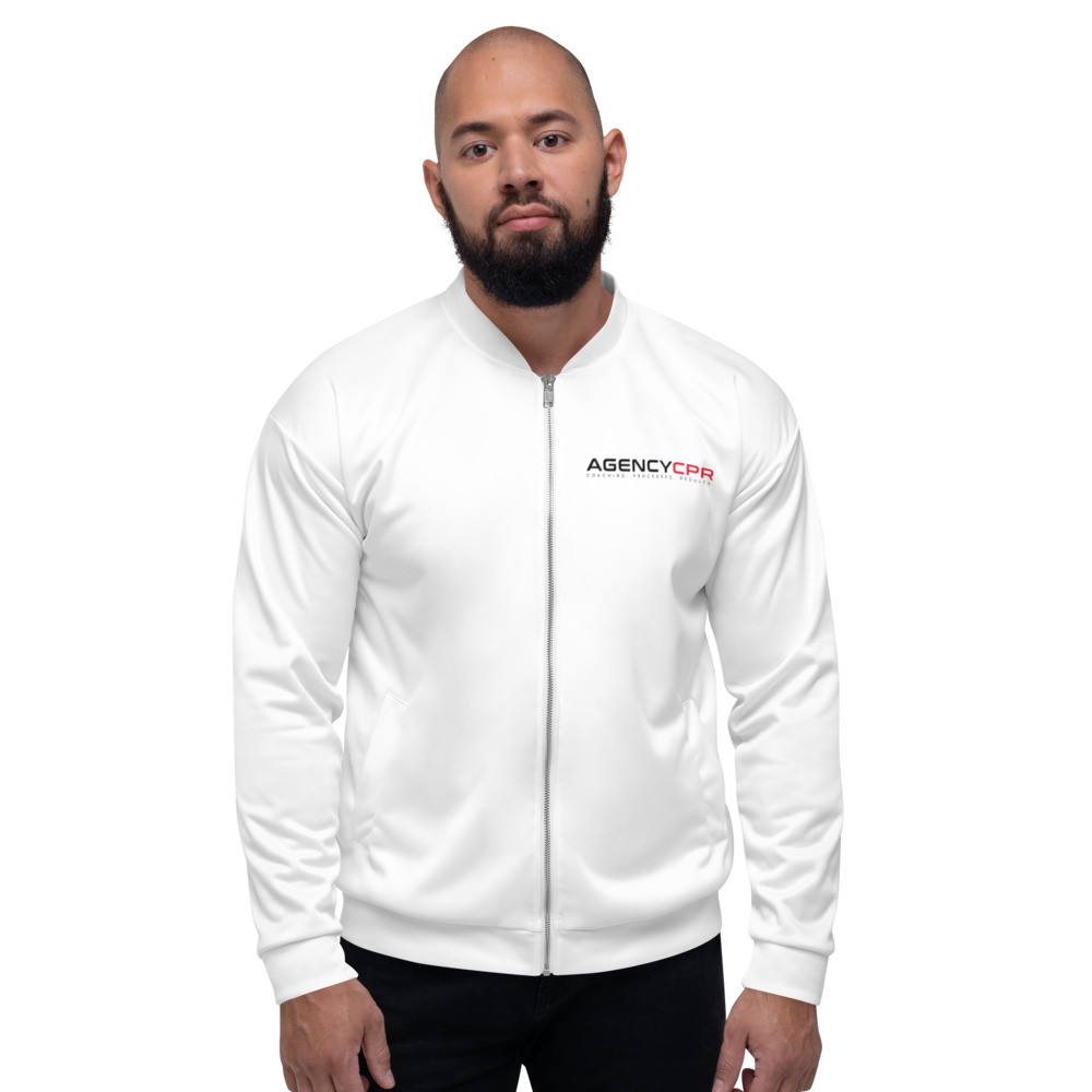 Unisex Bomber Jacket Black Logo
