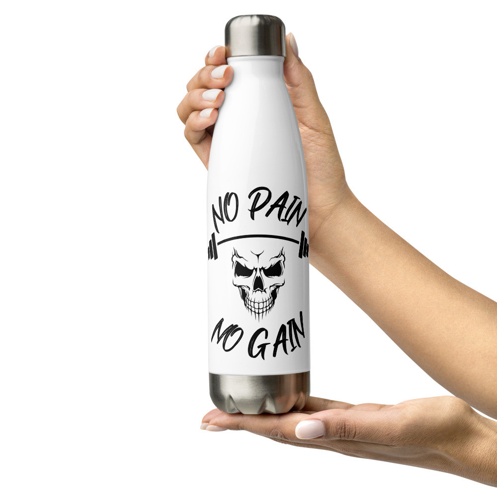 No Pain No Gain Stainless Steel Water Bottle