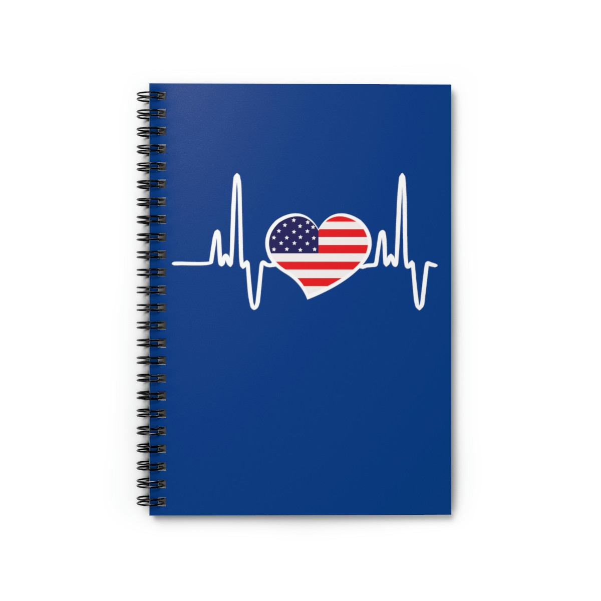 American heart beat Spiral Notebook - Ruled Line
