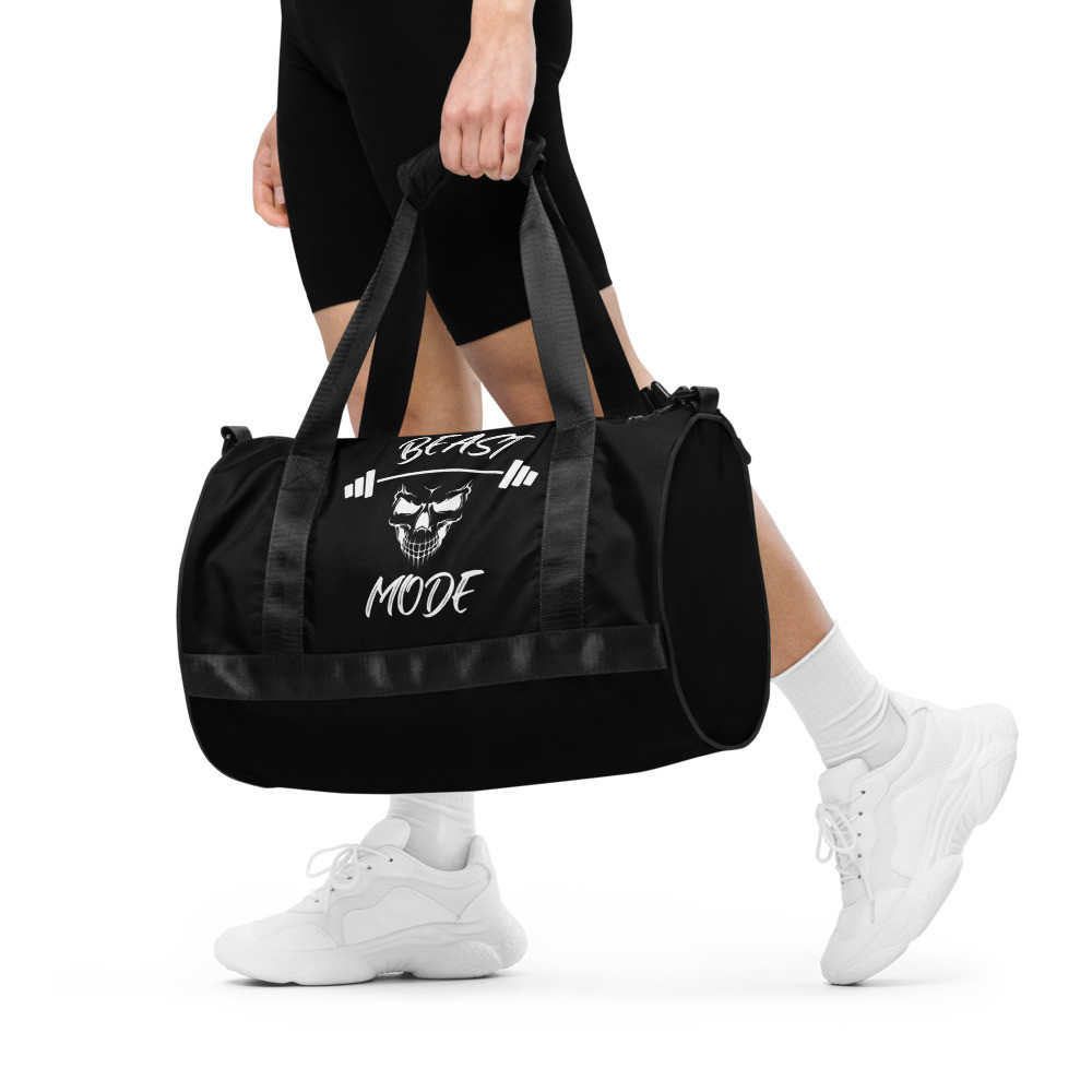 Beast Mode black gym bag