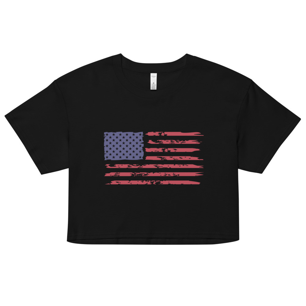 American Flag Women’s crop top
