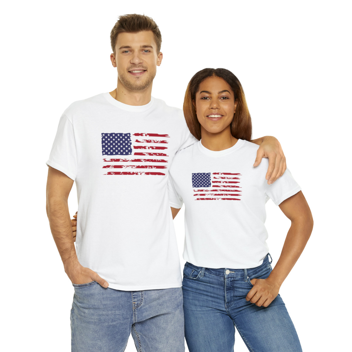 American Flag Unisex Heavy Cotton Tee