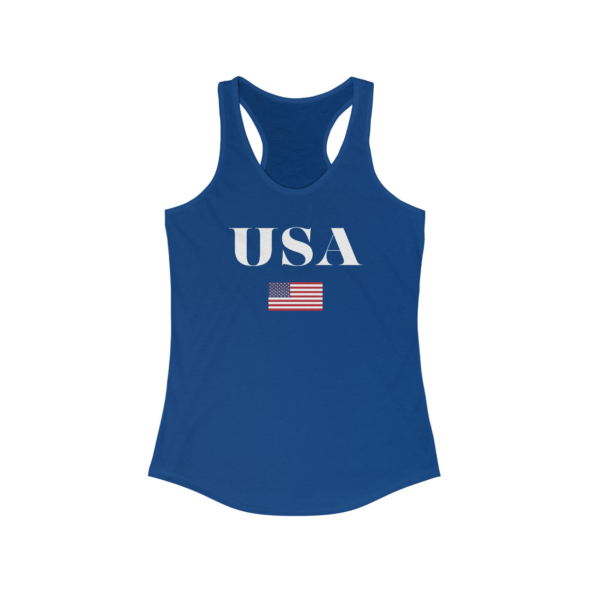 USA Flag Women's Ideal Racerback Tank