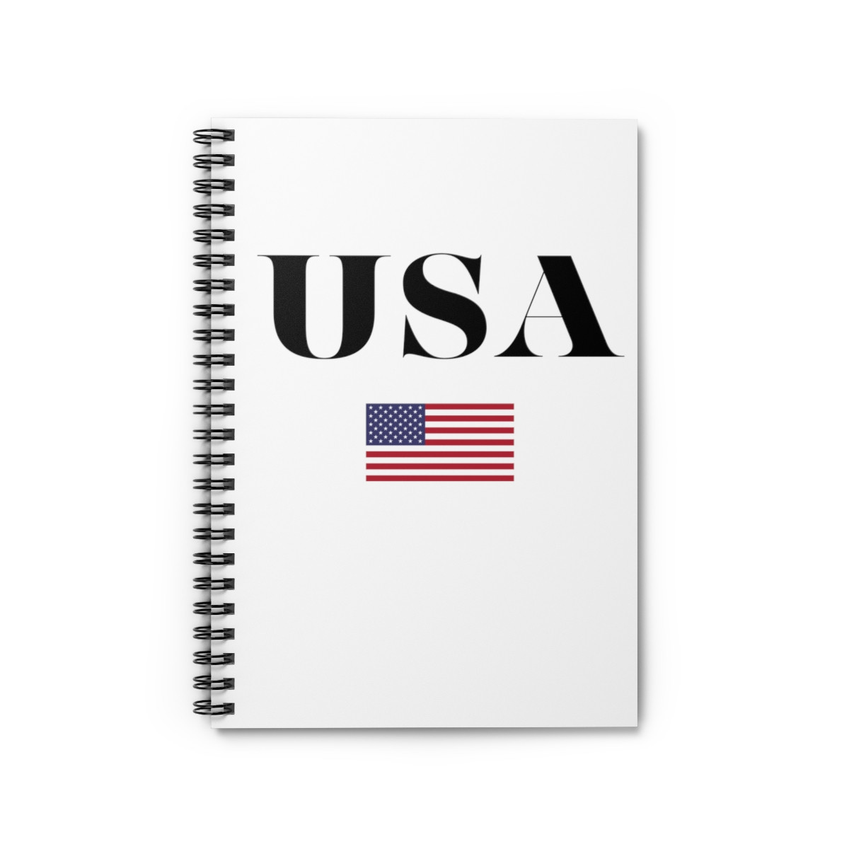 USA Flag Spiral Notebook - Ruled Line