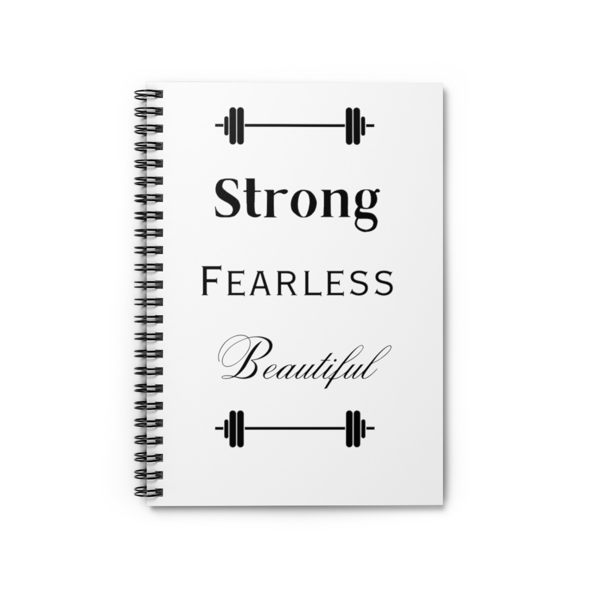 Strong Fearless Beautiful Spiral Notebook - Ruled Line