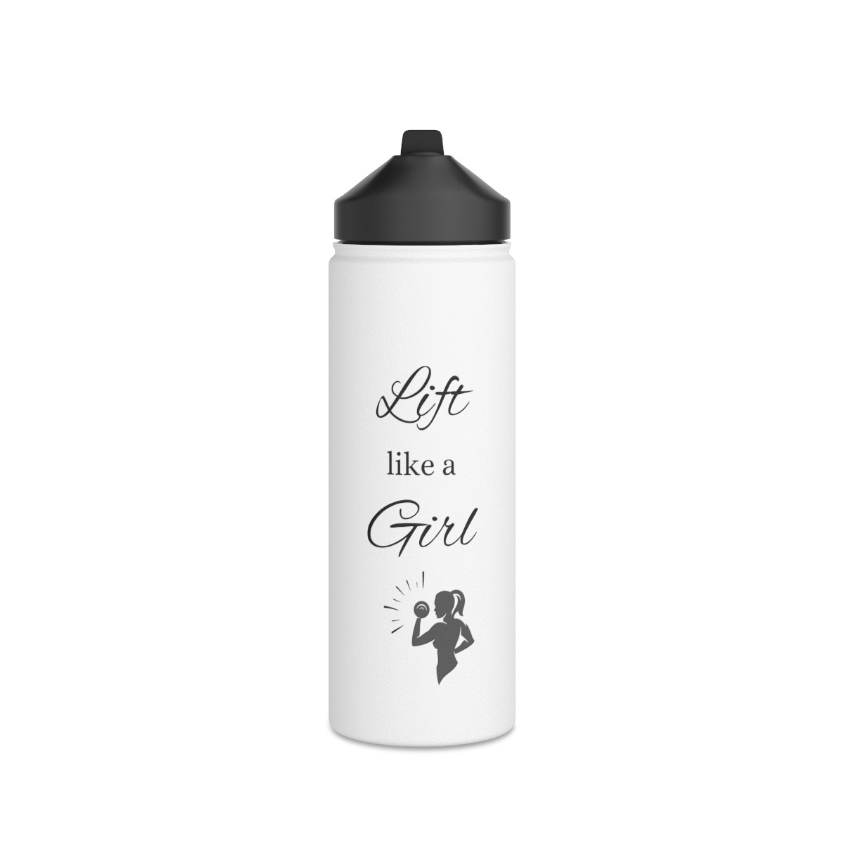 Lift Like a Girl Stainless Steel Water Bottle, Standard Lid