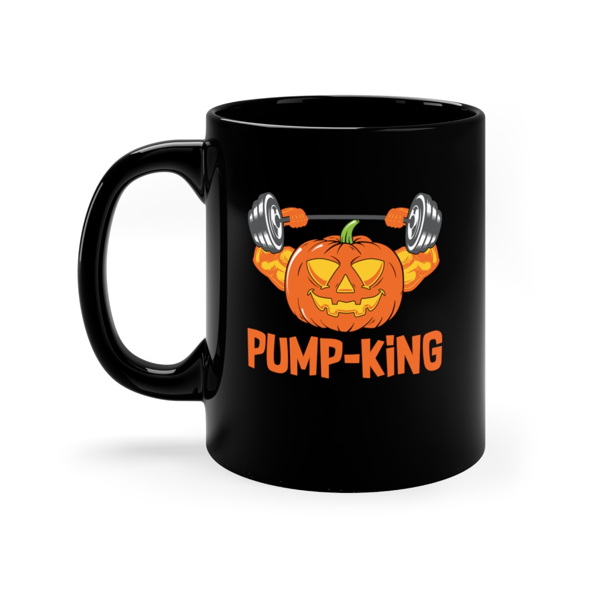 Pump-King Halloween Fitness 11oz Black Mug