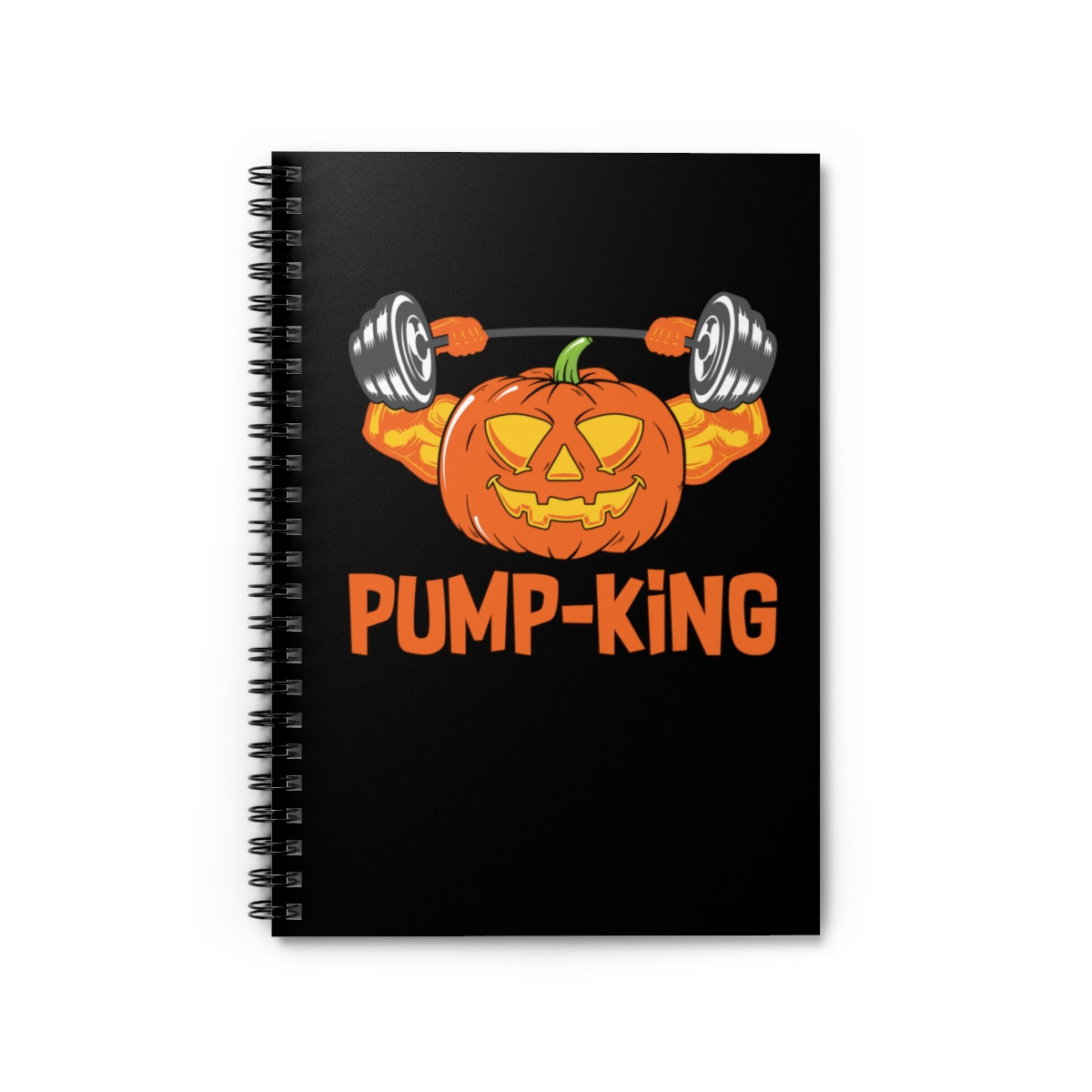 Pump-King Halloween Fitness Spiral Notebook - Ruled Line