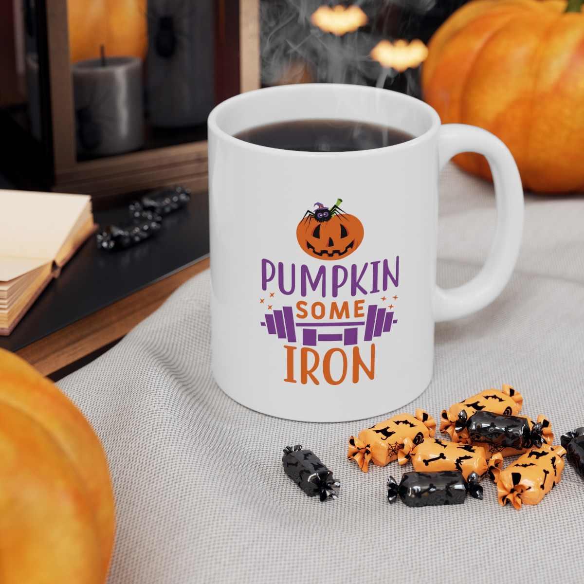 Pumpkin Some Iron Fitness Ceramic Mug 11oz