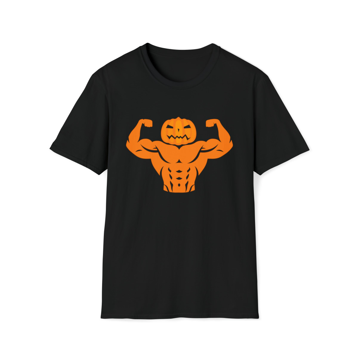 Pumpkin Bodybuilder Flex Fitness Unisex Softstyle T-Shirt
