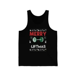 Merry Liftmas Christmas Holiday Unisex Jersey Tank