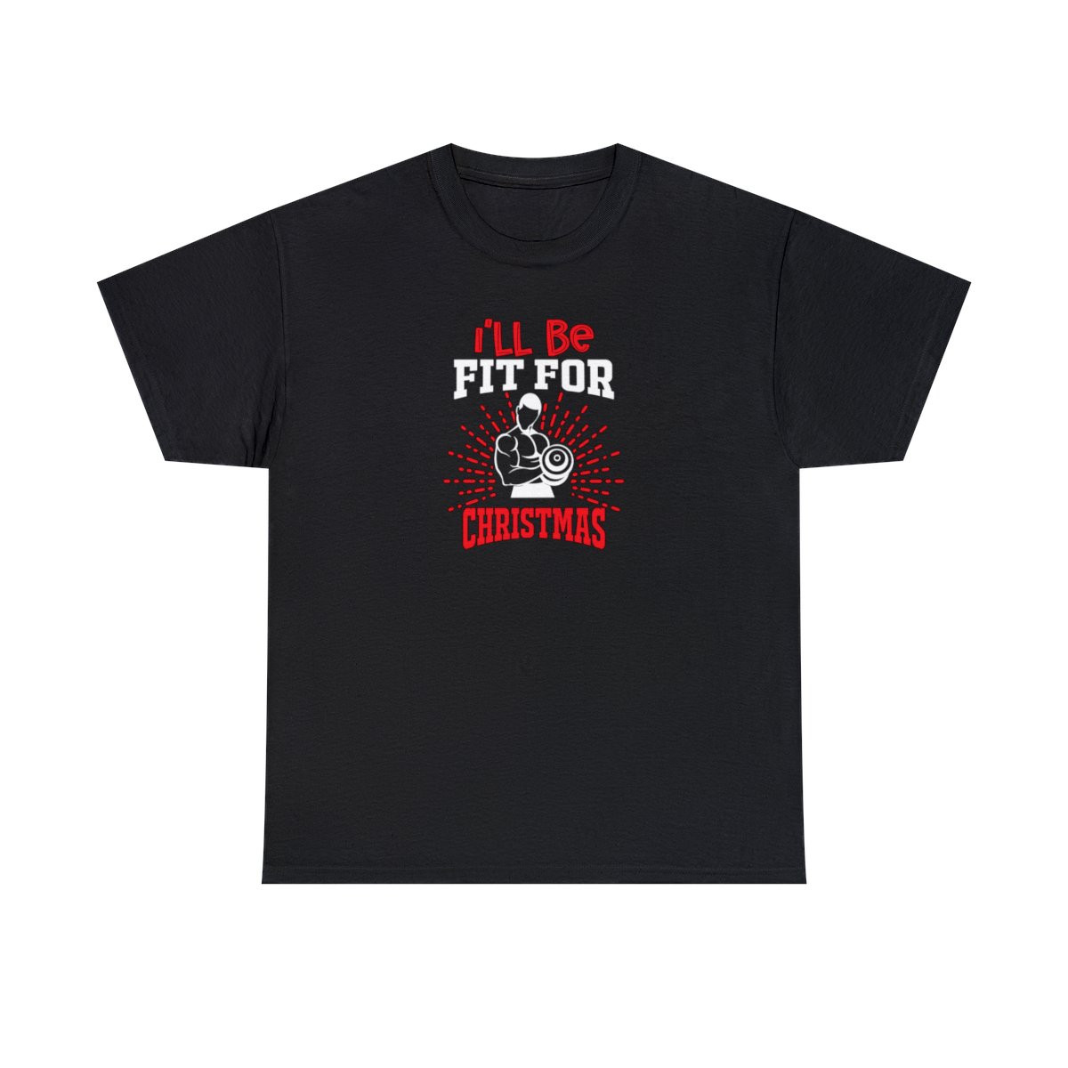 I'll Be Fit for Christmas Holiday Unisex Heavy Cotton Tee
