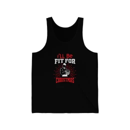 I'll Be Fit for Christmas Holiday Unisex Jersey Tank