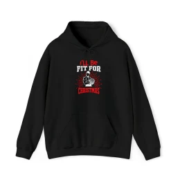 I'll Be Fit for Christmas Holiday Unisex Heavy Blend™ Hooded Sweatshirt
