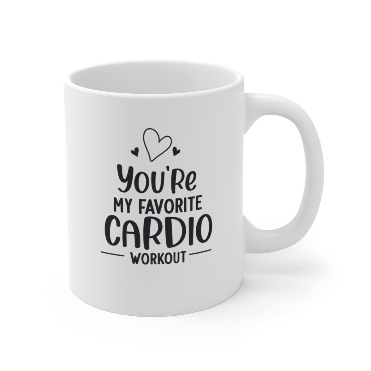 Youre My Favorite Cardio Ceramic Mug 11oz Valentine