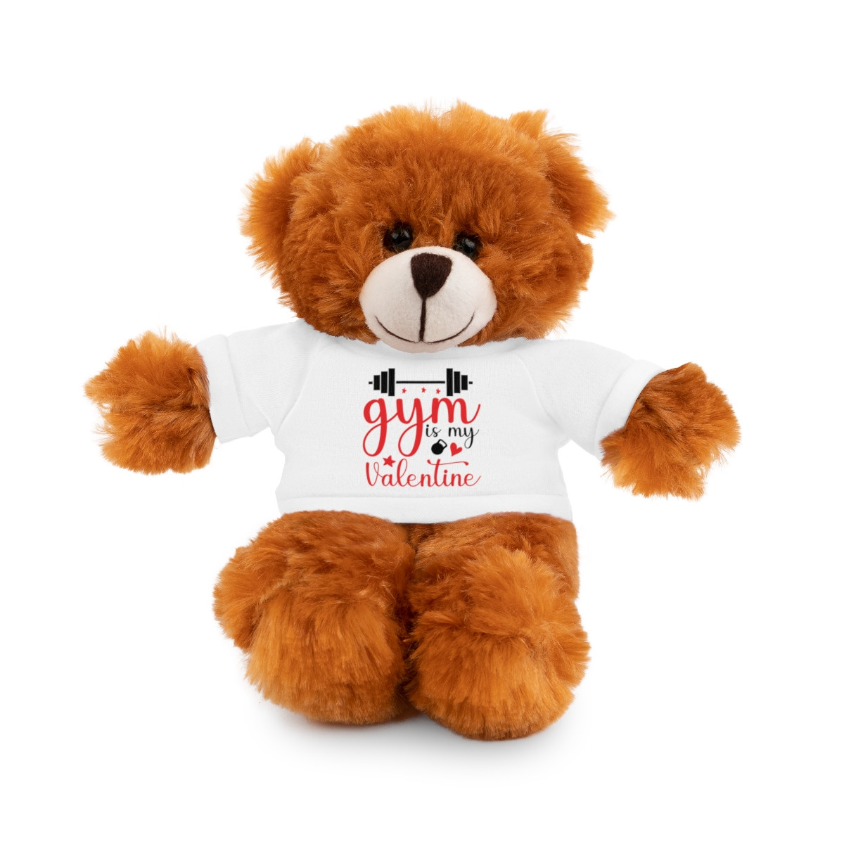 Gym is My Valentine Stuffed Animals with Tee