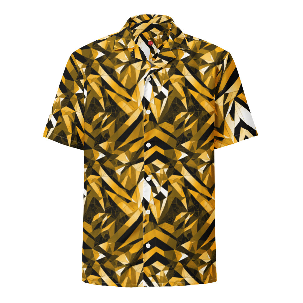 Unisex Origami Tiger button shirt
