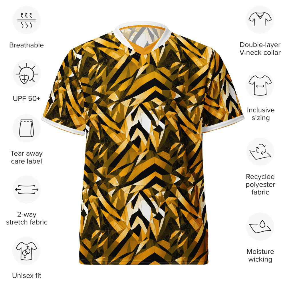 Recycled unisex Origami Tiger sports jersey