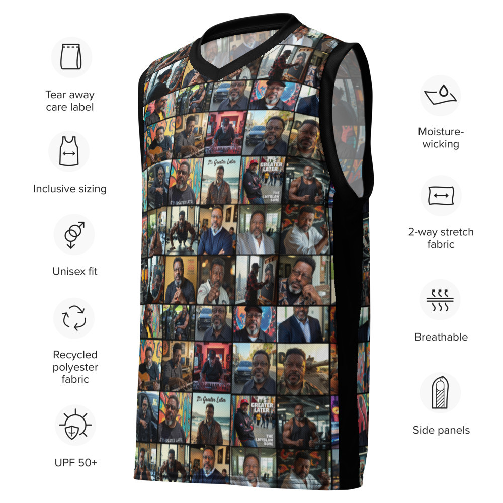 Raw Recycled unisex basketball jersey