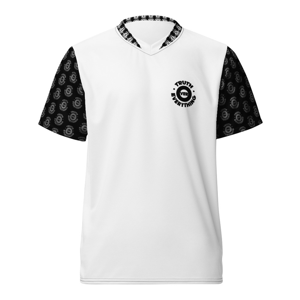Truth Over Everything Unisex Sports Jersey B/W