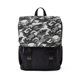 Gray Camo Casual Shoulder Backpack