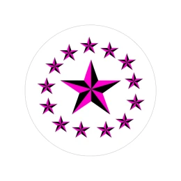 Pink Nautical Stars Transparent Sticker
