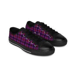 Purple and Red Plaid Sneakers
