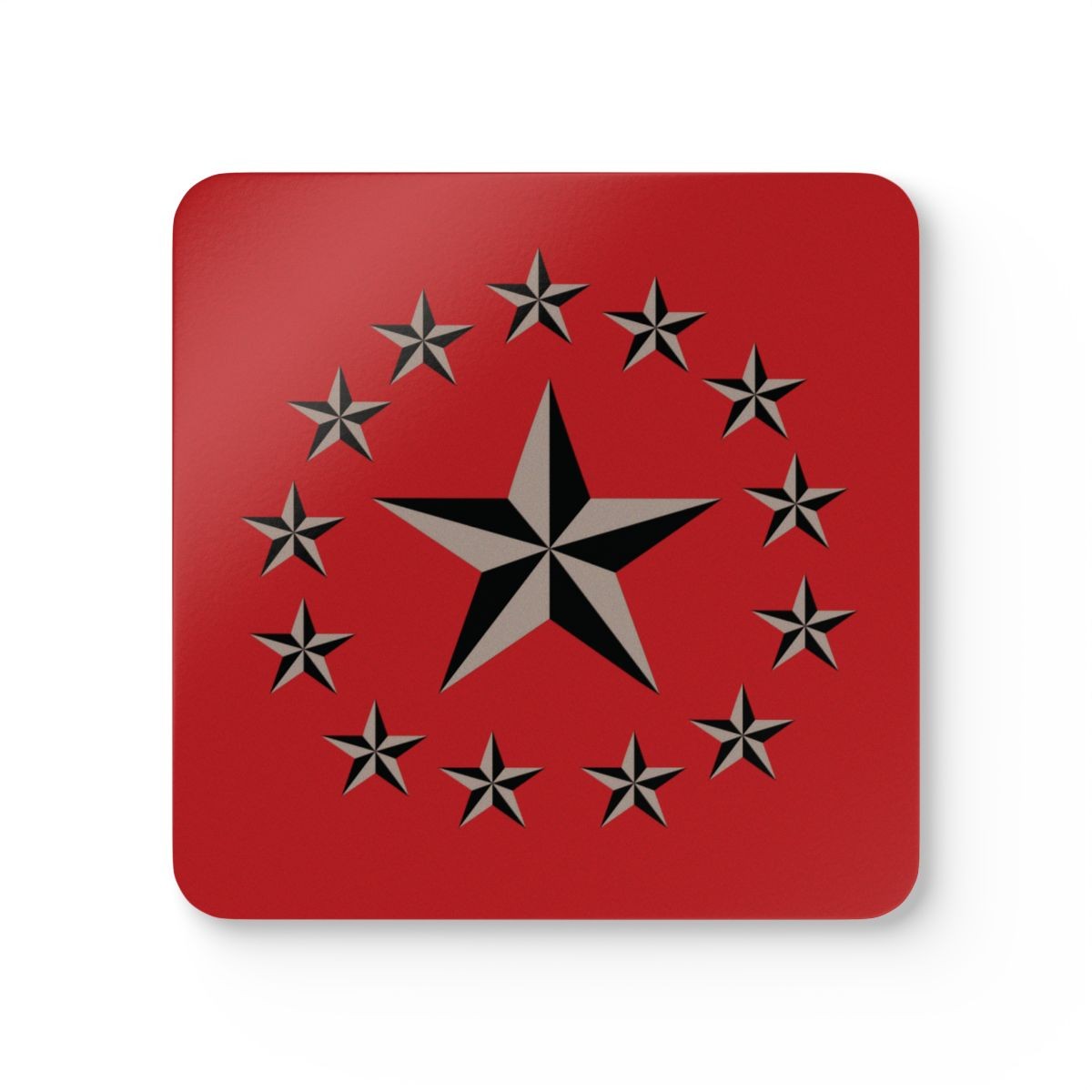 Gray Nautical Stars Coaster Set