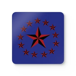 Red Nautical Stars Coaster Set
