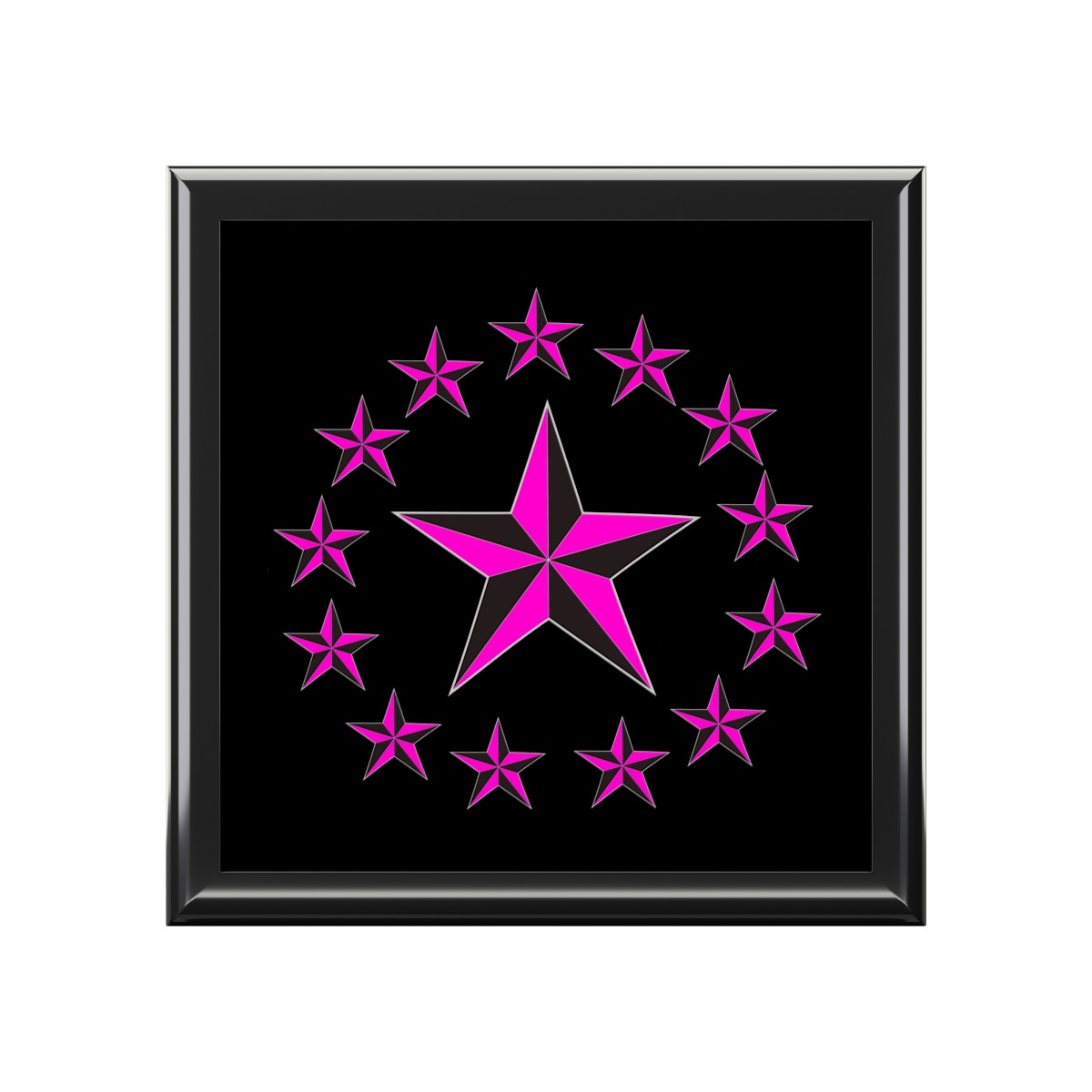 Pink Nautical Stars Jewelry Box