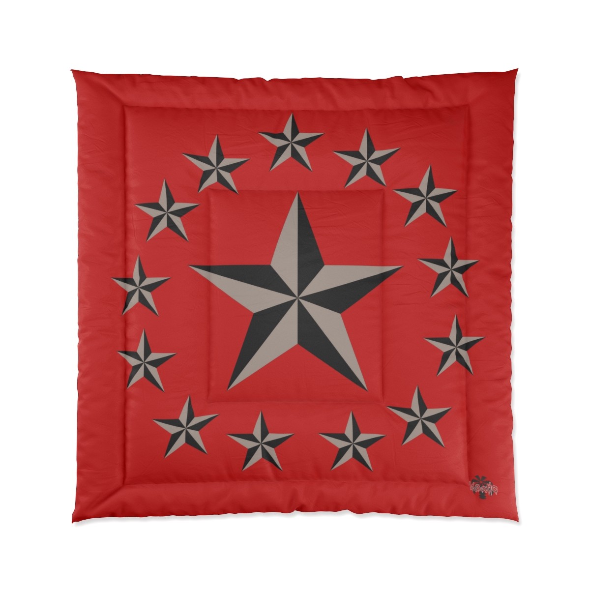 Gray Nautical Stars Comforter