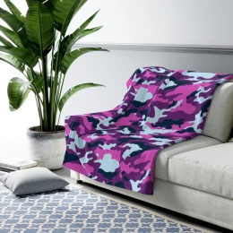 Pink Camo Fleece Blanket