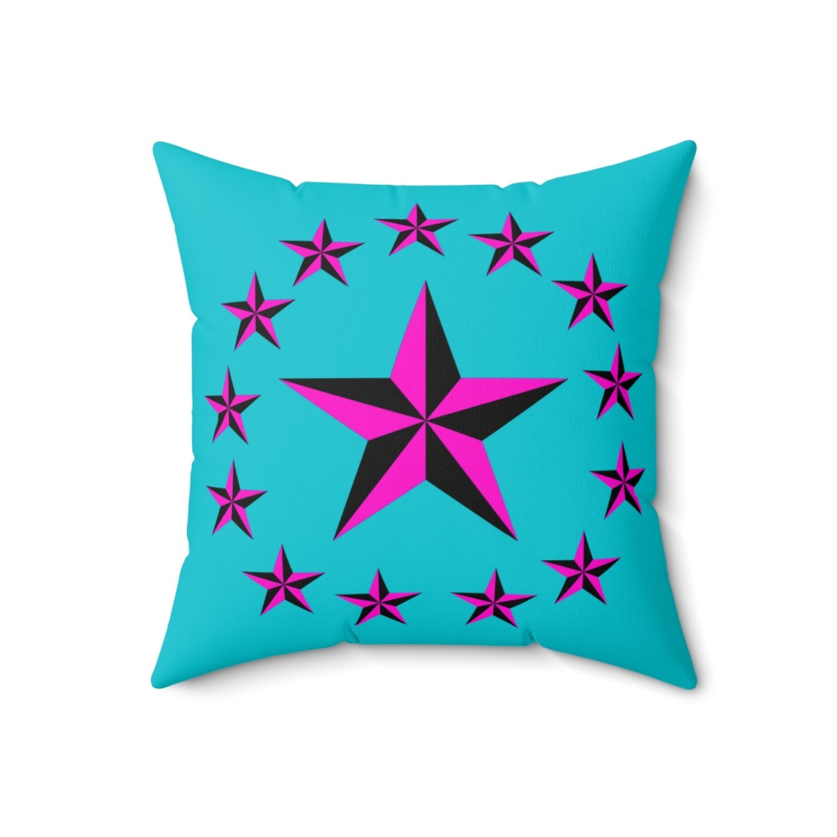 Pink Nautical Stars Throw Pillow
