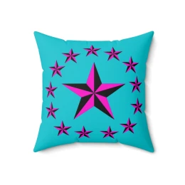 Pink Nautical Stars Throw Pillow