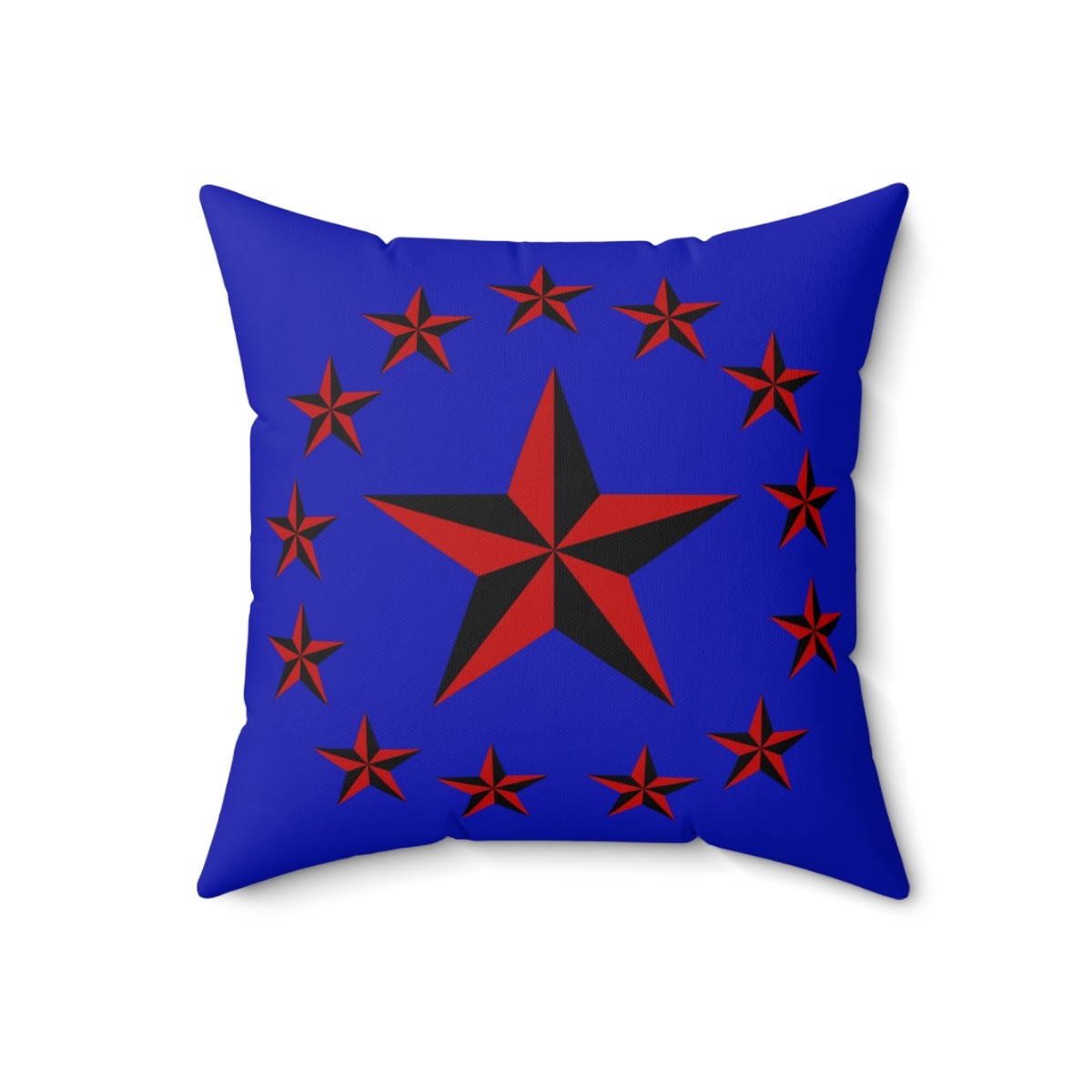 Red Nautical Stars Throw Pillow