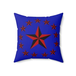 Red Nautical Stars Throw Pillow