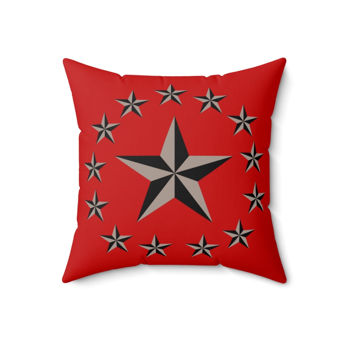 Gray Nautical Stars Throw Pillow