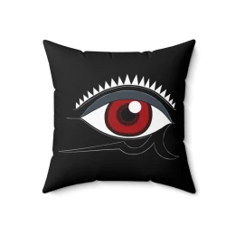 Egyptian Eye Black Throw Pillow