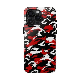 Red and Black Camo Phone Case