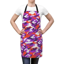 Orange and Purple Camo Apron