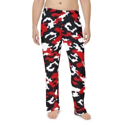 Red and Black Camouflage Pajama Pants