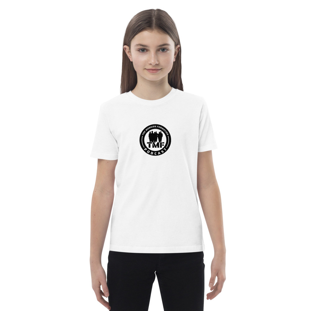 Organic cotton kids t-shirt black logo copy